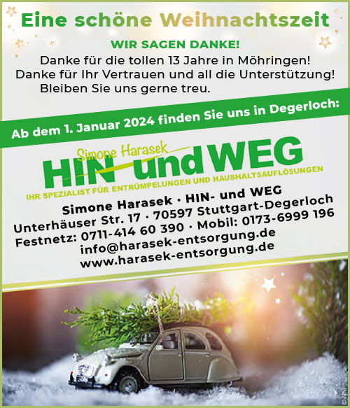 Harasek Entsorgung Stuttgart - Weihnachtsgrüße